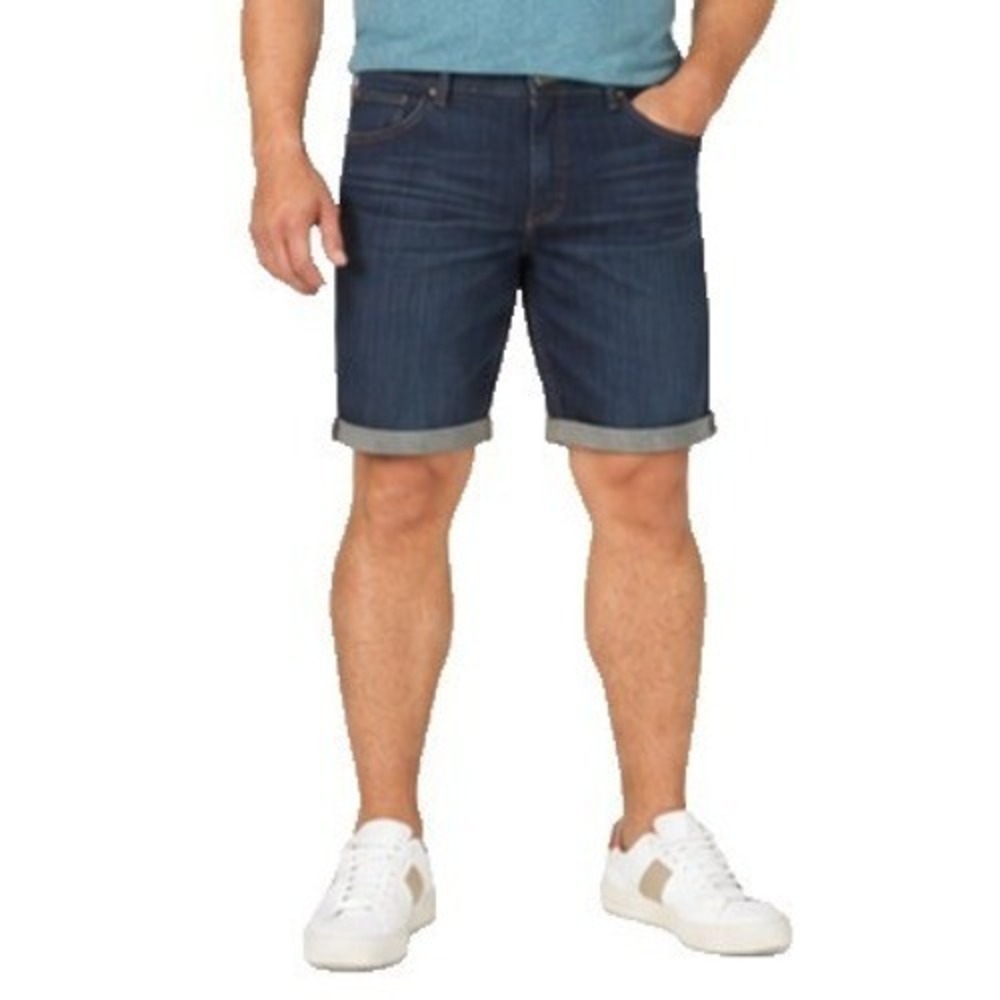 Lee Legendary Mens Denim Shorts Size 40 Dark Wash Regular Fit Stretch 5-Pocket